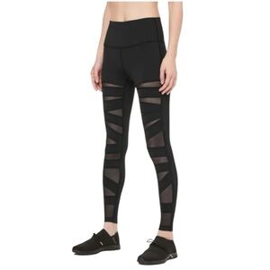 lululemon athletica Black Mesh Panel Leggings